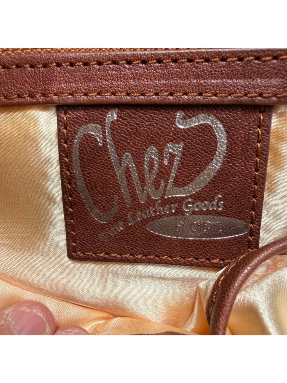 Chez Women's Hobo Bag Tan Brown Leather Snake Embossed Metallic Shoulder Tote
